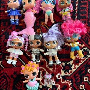 Lot of 9 L.O.L  Dolls